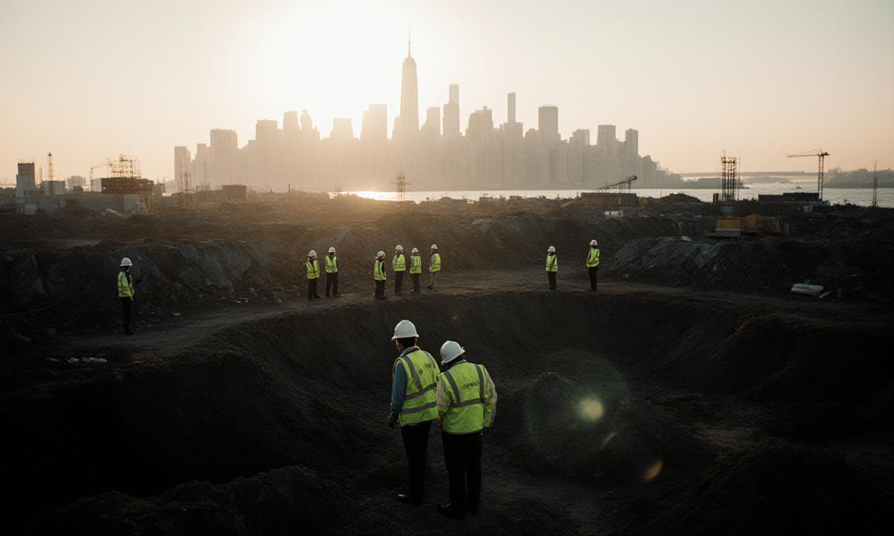 Aerial view of a New York historical site under preservation assessment